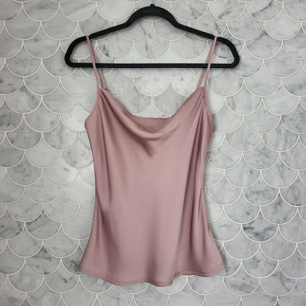Express Satin Cowl Neck Blouse Top